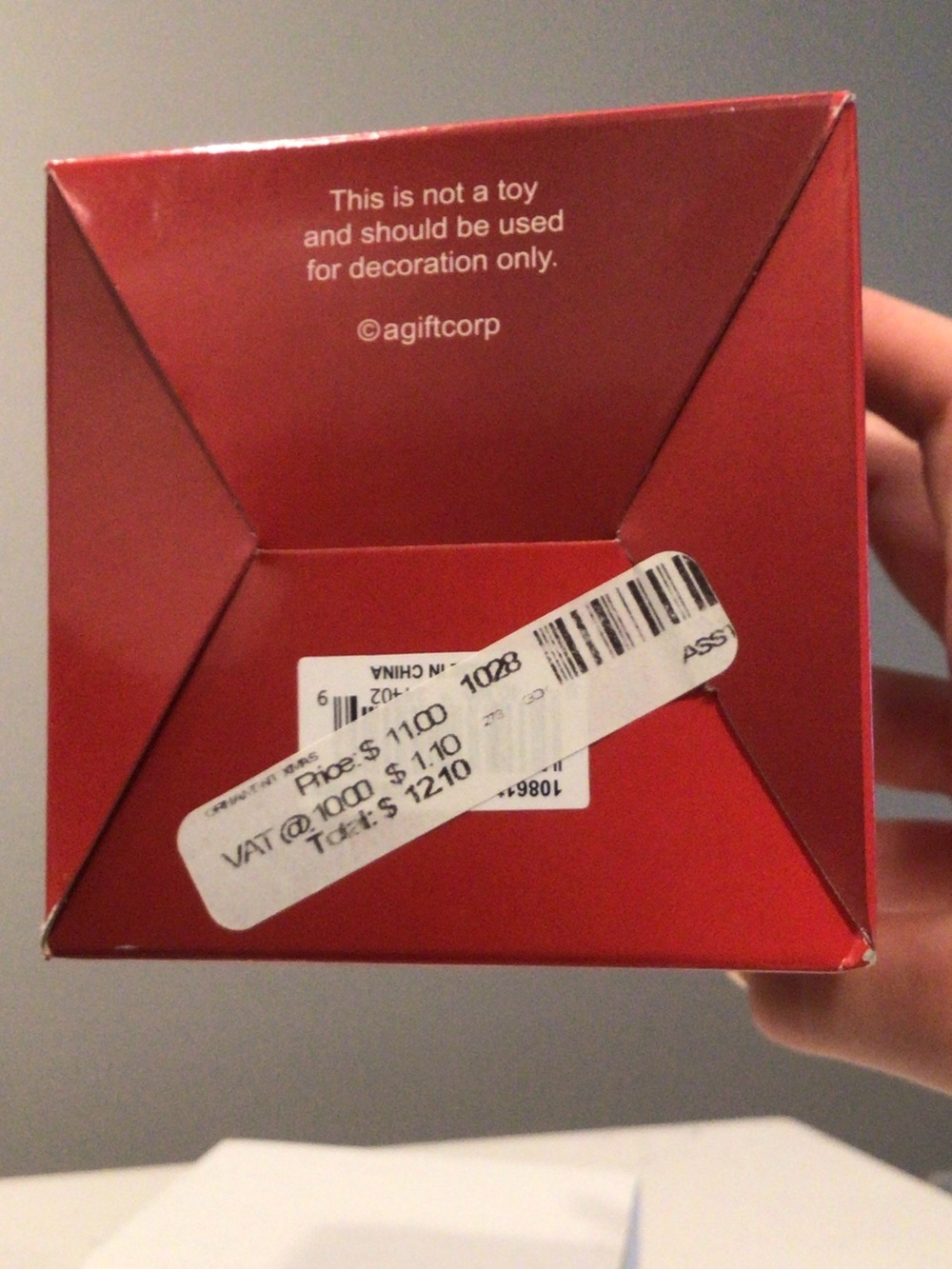 Holiday Ball Ornament in Red Box from St. Thomas U.S.V.I. - Picture 5 of 6